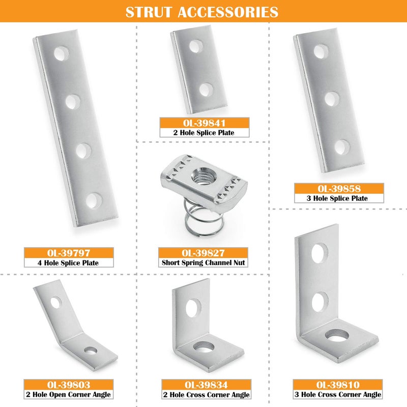 OHLECTRIC (5 Pack) 3 Hole Cross Corner Angle Brackets - Premium Zinc Electroplated Steel | 1-5/8"" x 1/4"", 9/16"" Holes - Heavy-Duty Metal Braces for Wood, Metal, Framing & Structural Support - Image 5